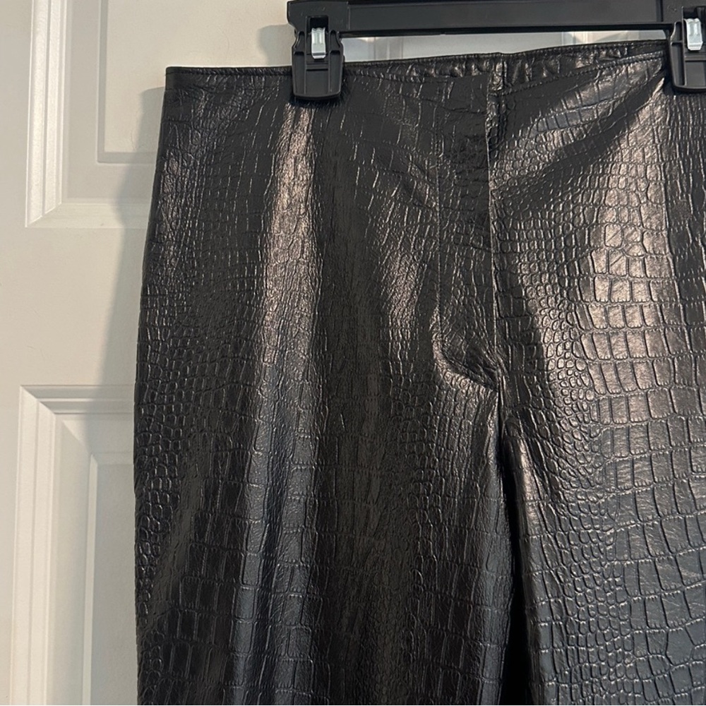 NWOT Victoire Paris Leather Snakeskin Pants size 10 - Picture 3 of 12
